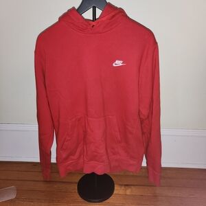 Nike Men's Hoodie in Red with White Logo